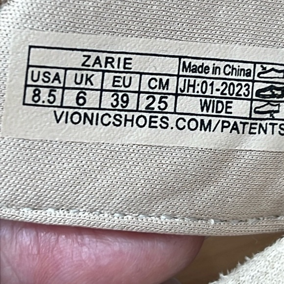 Vionic Zarie Roze Leather Sandals Sz 8.5W Slide On Adjustable Straps EUC - Picture 10 of 11
